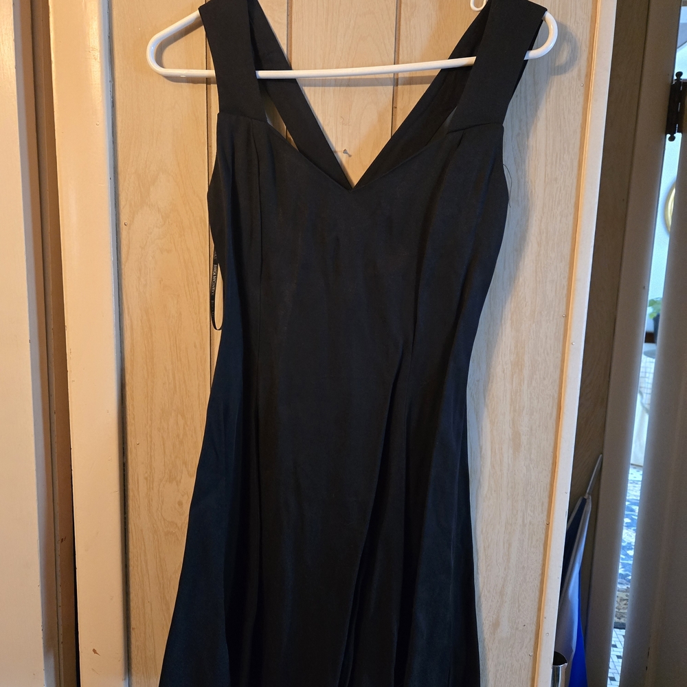 Scott McClintock Black V-Neck Prom Dress